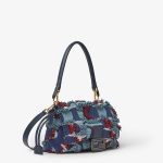 FENDI Mamma Baguette Medium Multicolored Night Butterfly beaded Bag - Image 5
